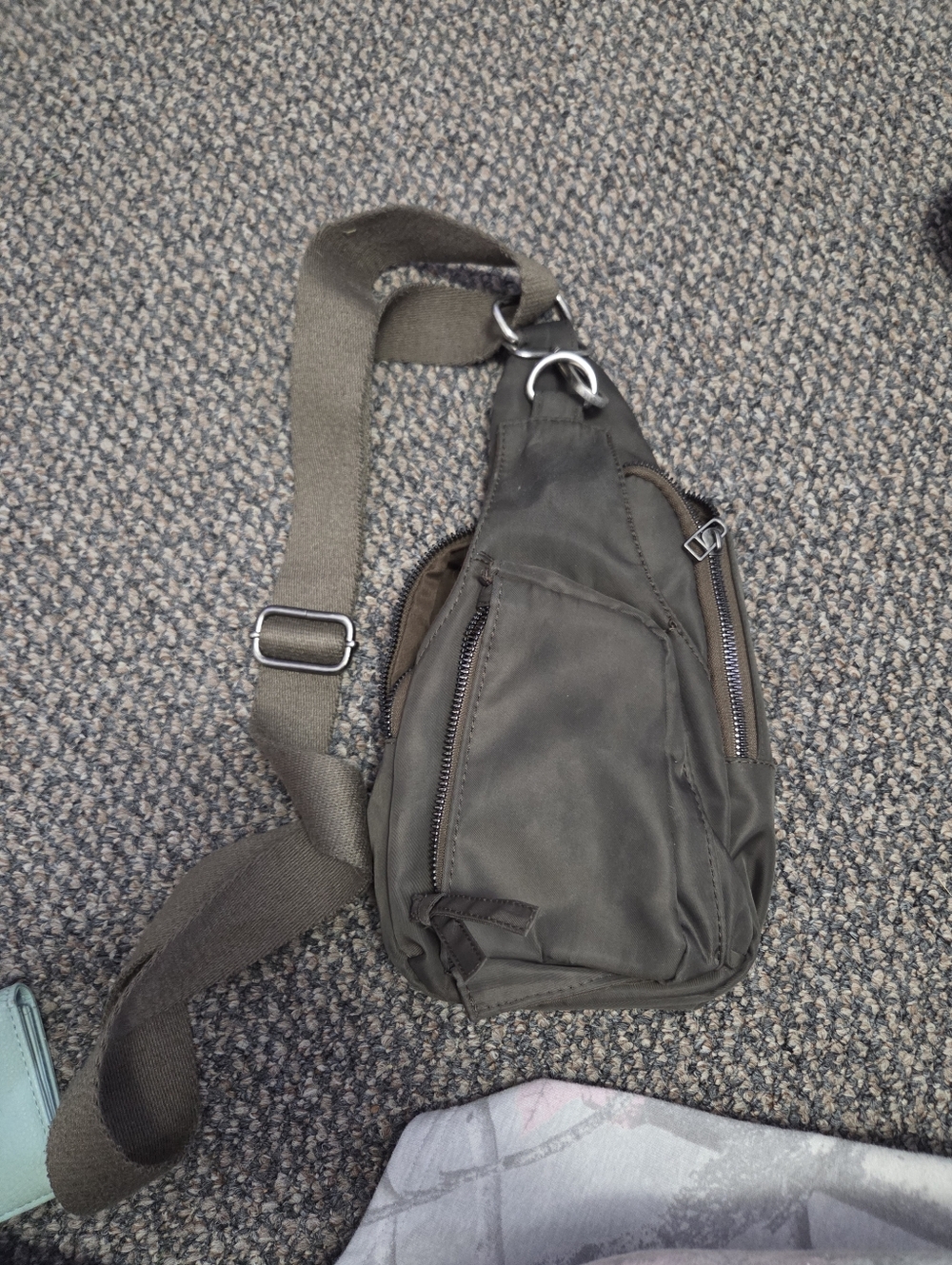 Olive Green Crossbody Sling Bag